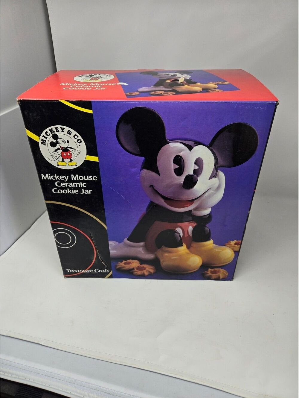 1990s Treasure Craft Mickey Mouse Ceramic Cookie Jar NIB